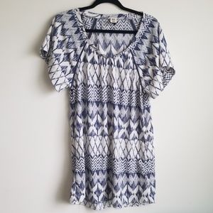 Roxy navy blue tribal print dress